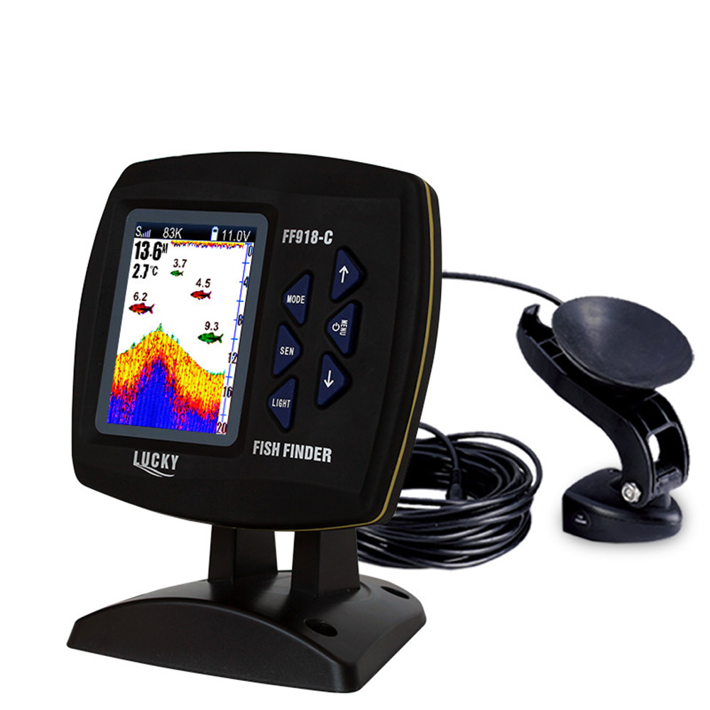 Fishing Depth Finder - FF918-C100DS Color Screen Wired Fish Finder