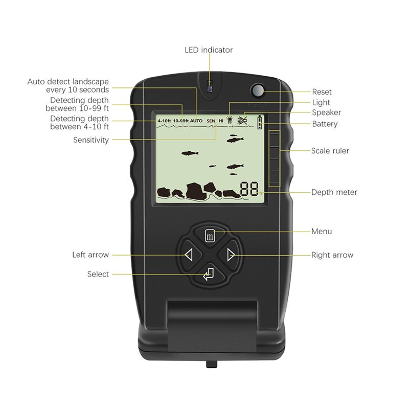 New Portable Fish Finder, Ice  - огляд і ціна Fish Finder Transducer