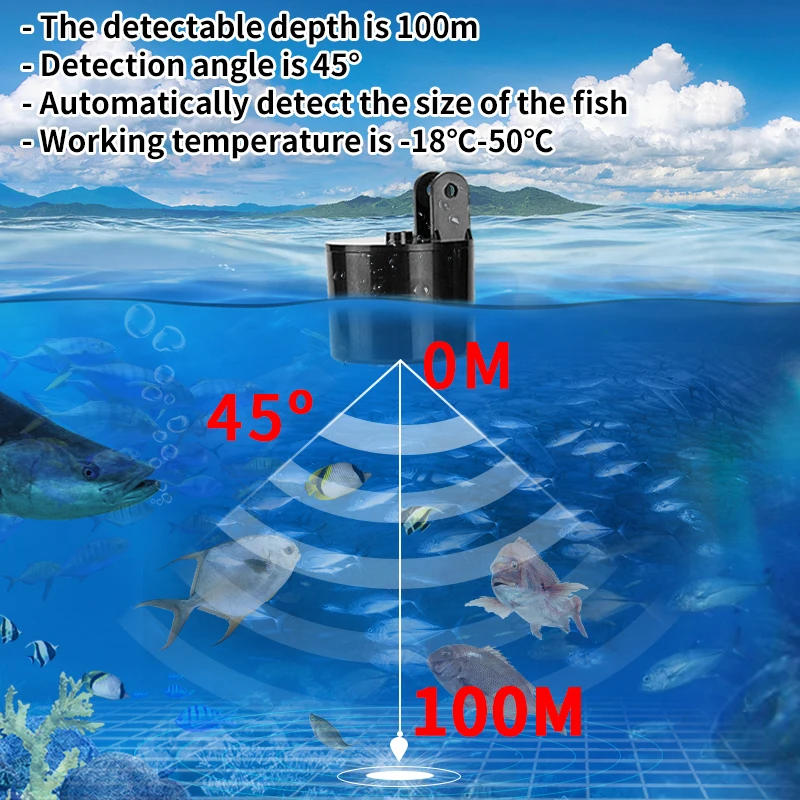 Alarm 100M Portable Sonar Fish - огляд і ціна Fish Finder Transducer