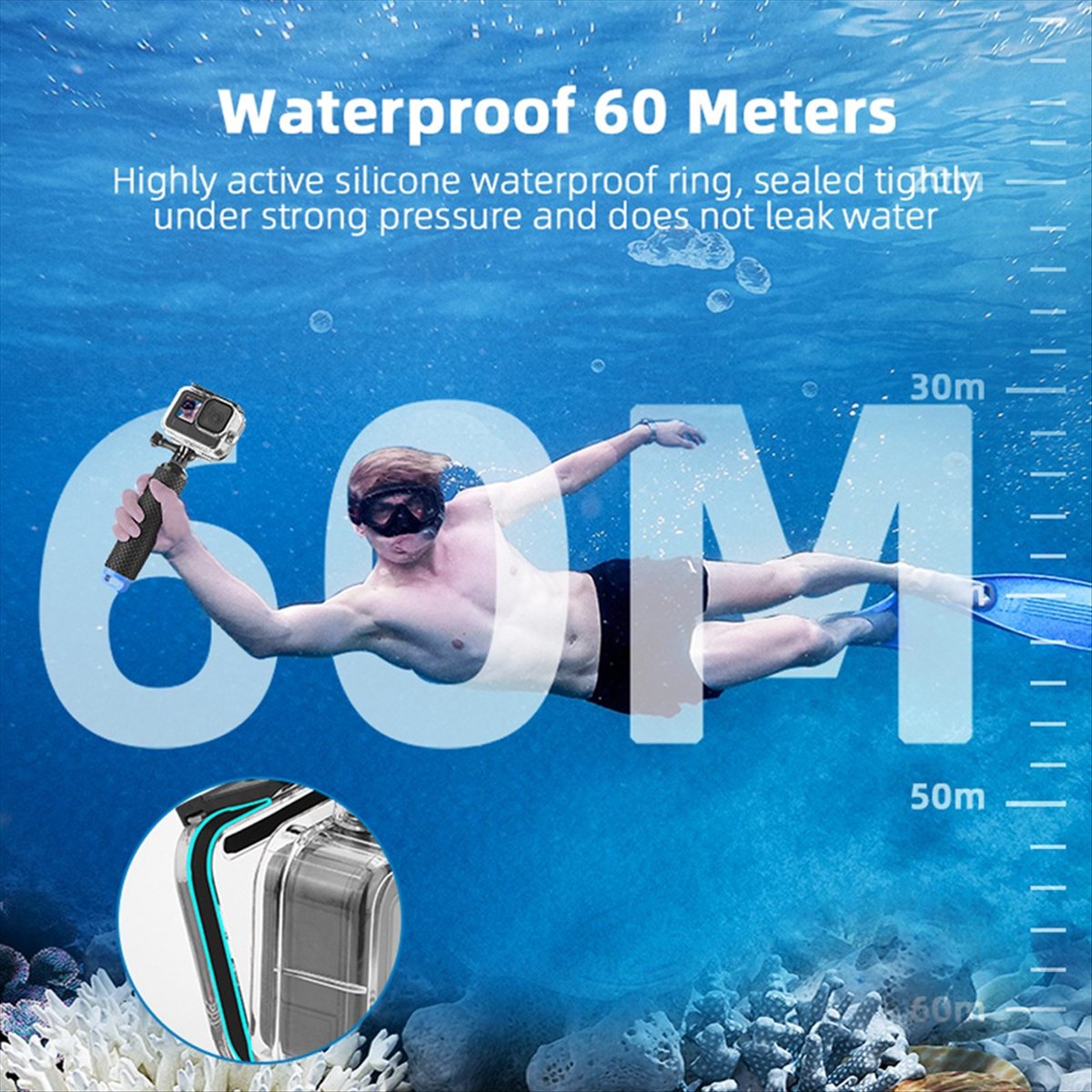 M05K 60M Waterproof Case for G - огляд і ціна Underwater Camera