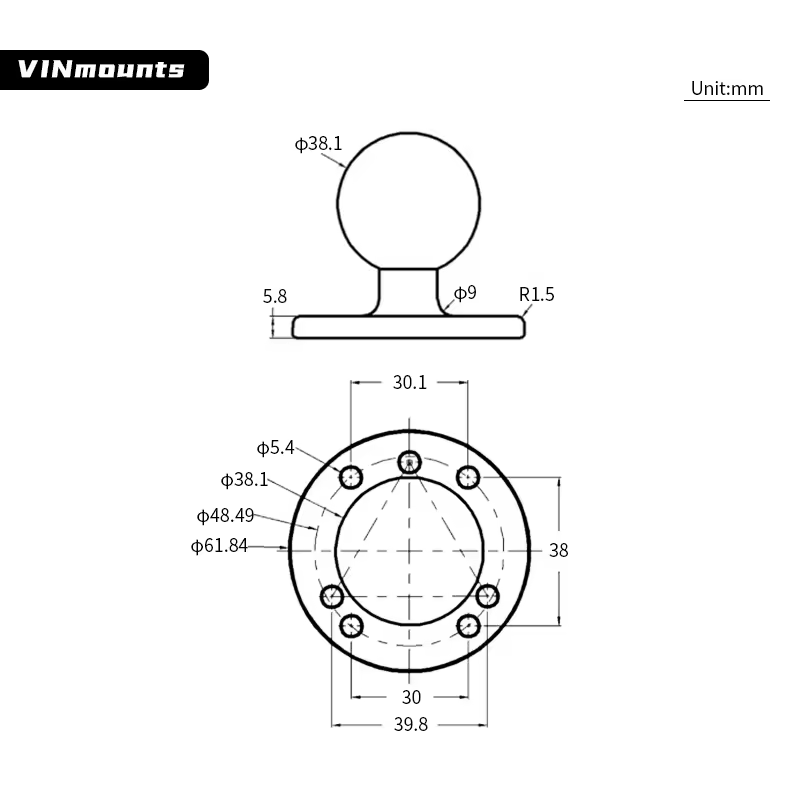 Universal Marine Electronic Fi - огляд і ціна Fish Finder Mount