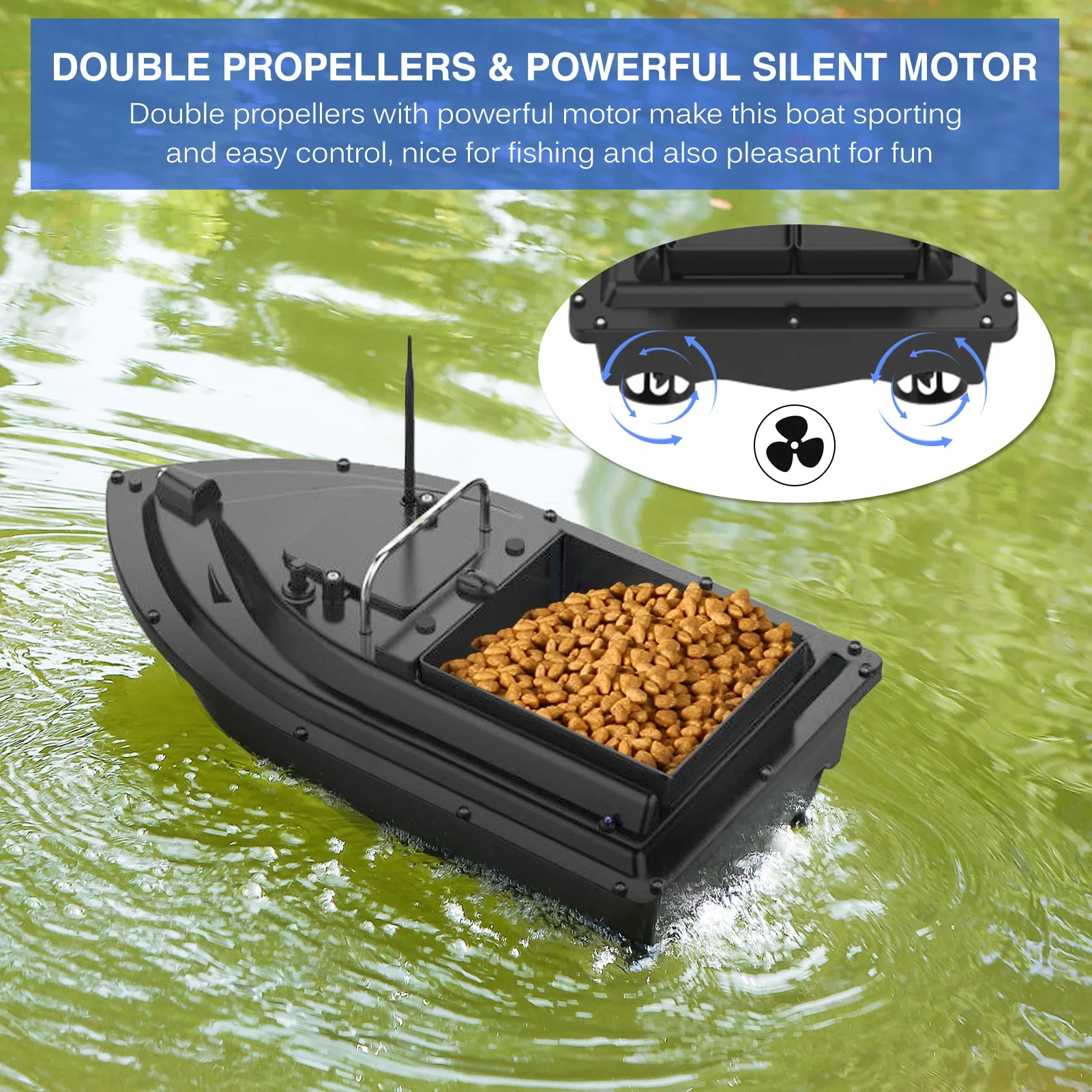 D16E GPS 12000mAh Fishing Bait - огляд і ціна Fishing Gps